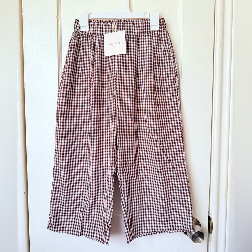 Fostered collection brown gingham pants